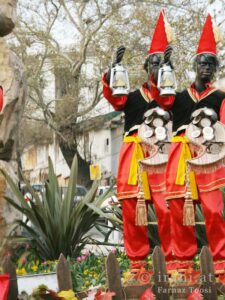 Hadji Firuz ist eine traditionelle Figur in der iranischen Kultur, die während des Festivals von Nowruz