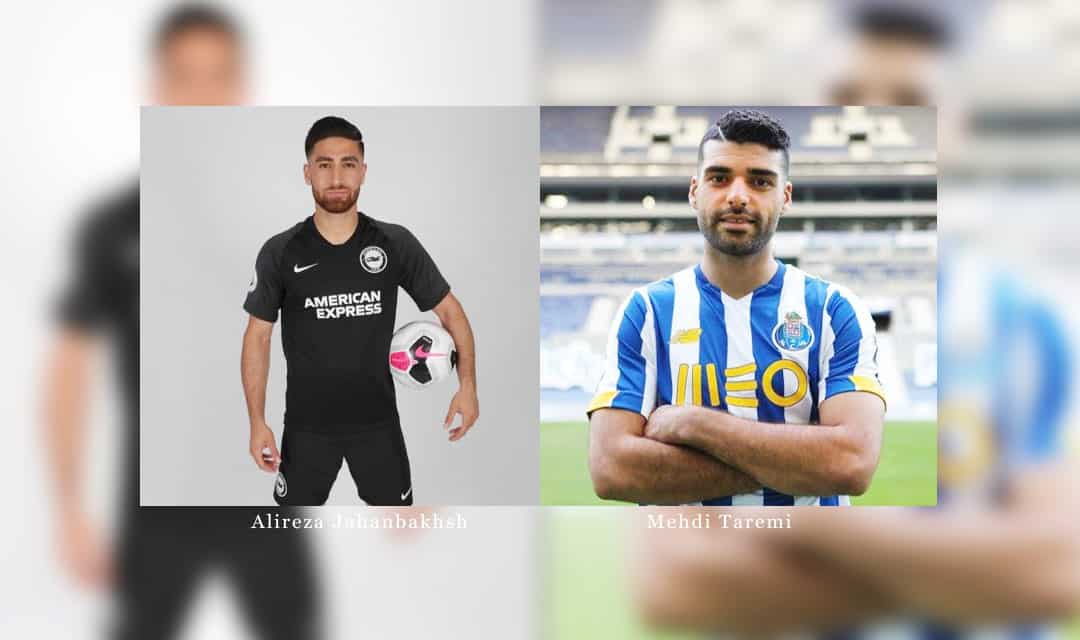 Iranische Teamspieler auf der Seite des Volkes