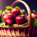 Erdbeeren im Korb AI
