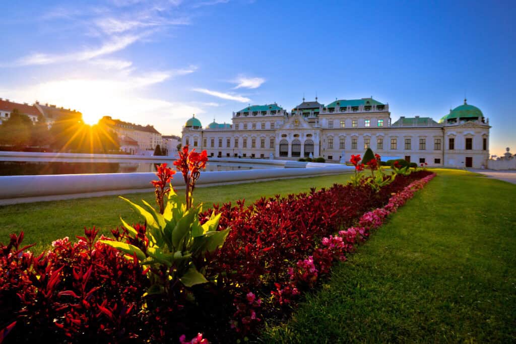 Schloss Belvedere / Belvedere Museum Wien (Sonnenuntergang)