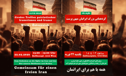 Demo: Sonntag 22. Februar 2026, 13:00 Uhr Heldenplatz in Wien