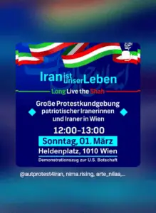 Demo: Sonntag 1. März 2026, 12:00 Uhr Heldenplatz in Wien