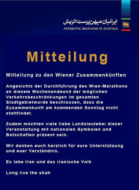 Mitteilung zu den iranischen Zusammenkünften in Wien