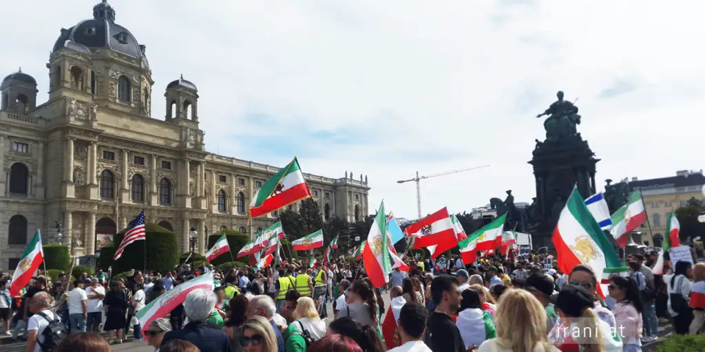 Bericht die Demo der iranischen Patrioten in Österreich am 10.05.2026