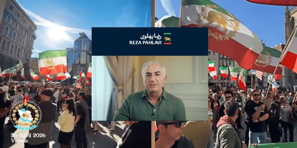 Ausschnitt aus Prinz Reza Pahlavis an Deutschland gerichteter Rede — Veranstaltung Wien, 26.04.2026