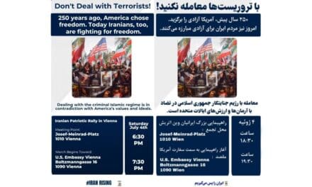 Iranische Patrioten rufen in Wien am Sa. 04.07.2026 zu Protest auf: „Macht keine Deals mit Terroristen!“