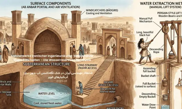 Meisterwerke iranischer Ingenieurskunst: Wasser ohne Strom kühl halten – Die Wasserreservoirs der Wüste