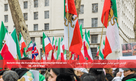 Bericht über die Kundgebung patriotischer Iraner am 26. Juli in Wien