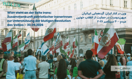 Wien steht an der Seite Irans: Zusammenkunft patriotischer IranerInnen zur Unterstützung der blutigen Revolution des Volkes – 30.08.2026