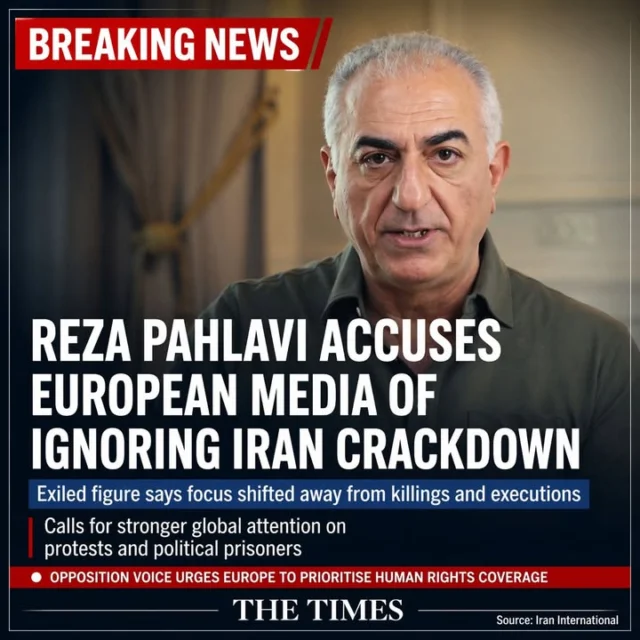 Der im Exil lebende iranische Kronprinz Reza Pahlavi hat die Berichterstattung europäischer Medien kritisiert und ihnen vorgeworfen, gemeldete Menschenrechtsverletzungen im Iran zu ignorieren.

➡️ Pahlavi sagt, Journalisten in Europa hätten es versäumt, Fragen zu mutmaßlichen Tötungen von Demonstranten und Hinrichtungen politischer Gefangener zu stellen.

➡️ Seine Äußerungen erfolgten im Anschluss an Treffen mit Medienvertretern und Regierungsvertretern in Städten wie Stockholm und Berlin.

➡️ Er argumentiert, die Berichterstattung habe sich stärker auf das Vorgehen der USA und Israels als auf die innenpolitische Lage im Iran konzentriert.

➡️ Der im Exil lebende Kronprinz fordert mehr internationale Aufmerksamkeit für die Menschenrechtslage im Iran.

➡️ Er signalisierte zudem, dass die Opposition unabhängig von der ausländischen Unterstützung weiterkämpfen werde.

➡️ Die Kommentare fallen in eine Zeit anhaltender Debatten darüber, wie globale Medien und Regierungen mit den innenpolitischen und regionalen Herausforderungen des Iran umgehen.

📌 Diese Entwicklung verdeutlicht die Spannungen hinsichtlich der Darstellung von Ereignissen, der Prioritäten der Medien und der internationalen Reaktion auf die innenpolitische Lage im Iran.